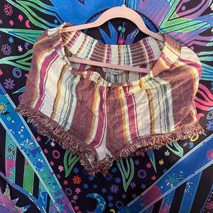 Stripe boho shorts